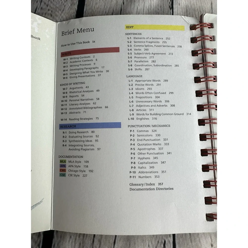 The Little Seagull Hand-Book Spiral 2E Bullock, Brody, Weinberg College Writing
